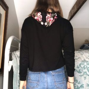 Ultra Flirt Embroidered Hoodie Crop Top